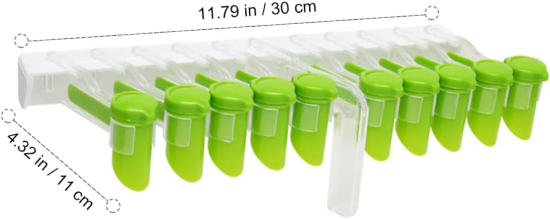 No-Punch Wall Mount Kitchen Spice Bag Organizer with Closure Clip & Dispenser