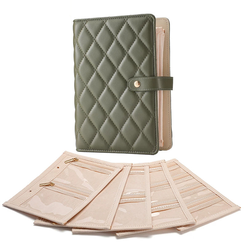 Travel Jewelry Organizer丨Transparent Zipper Velvet Jewelry Pouch