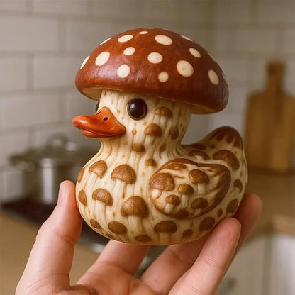 Whimsical vegetable-themed duck statue, perfect for home or kitchen decor, office desk or car dashboard ornament