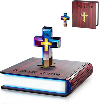 🔥Christmas Hot Sale - Magnetic Levitation Cross Bible Night Light