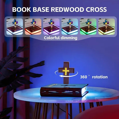 🔥Christmas Hot Sale - Magnetic Levitation Cross Bible Night Light