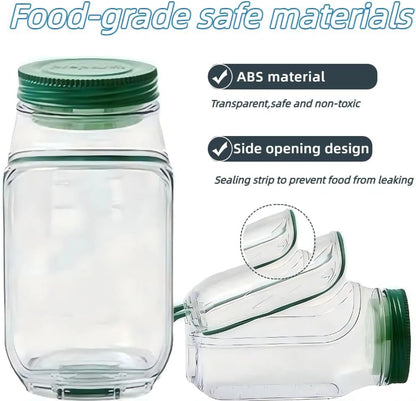 Durable, shatterproof, leak-proof Mason jar-style salad container, perfect for home, office, outdoor use, and travel