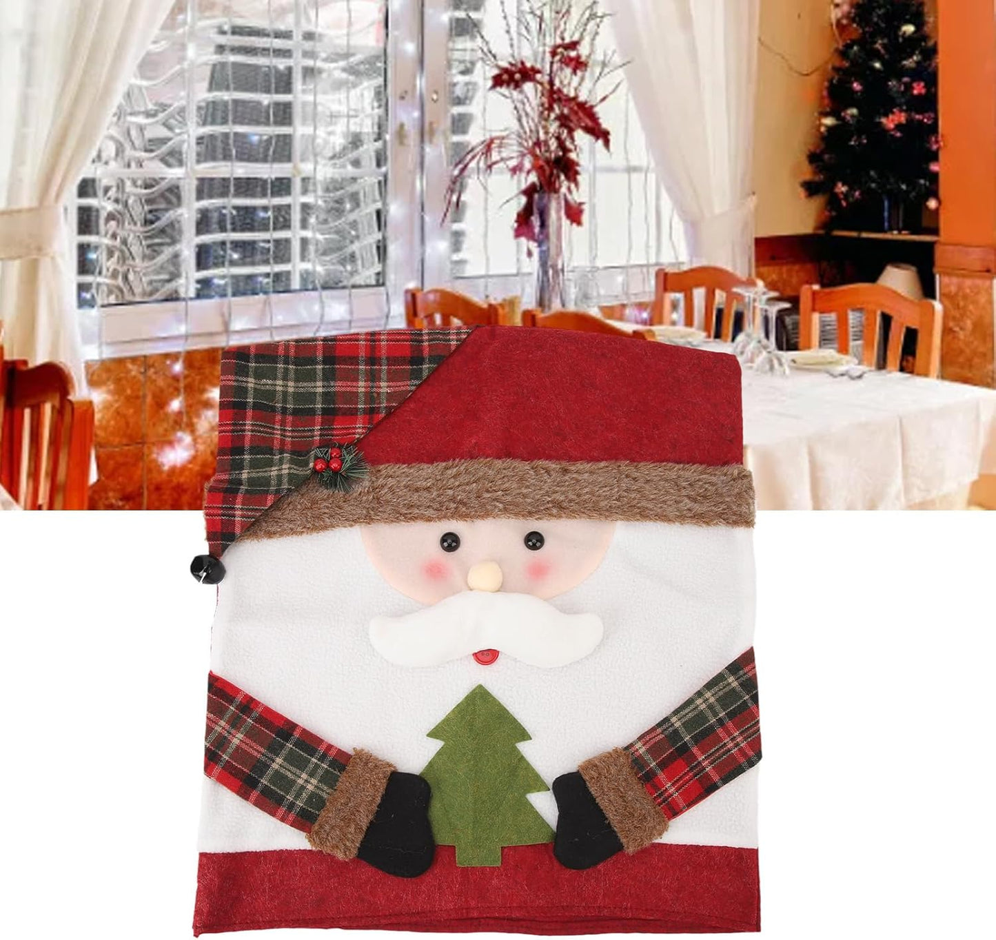 2025 Christmas New Arrivals Hot Sale - Soft, Wrinkle-Resistant, Non-Slip Christmas Dinner Chair Covers