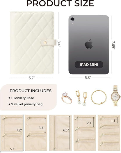 Travel Jewelry Organizer丨Transparent Zipper Velvet Jewelry Pouch