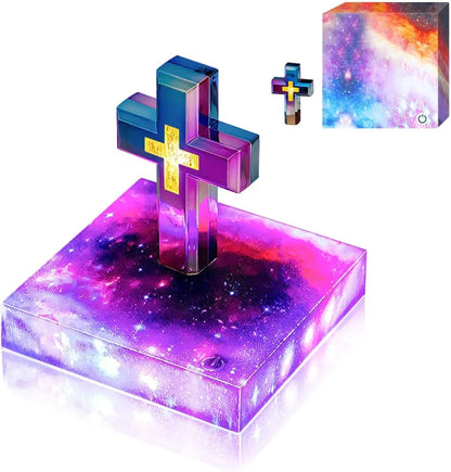 🔥Christmas Hot Sale - Magnetic Levitation Cross Bible Night Light