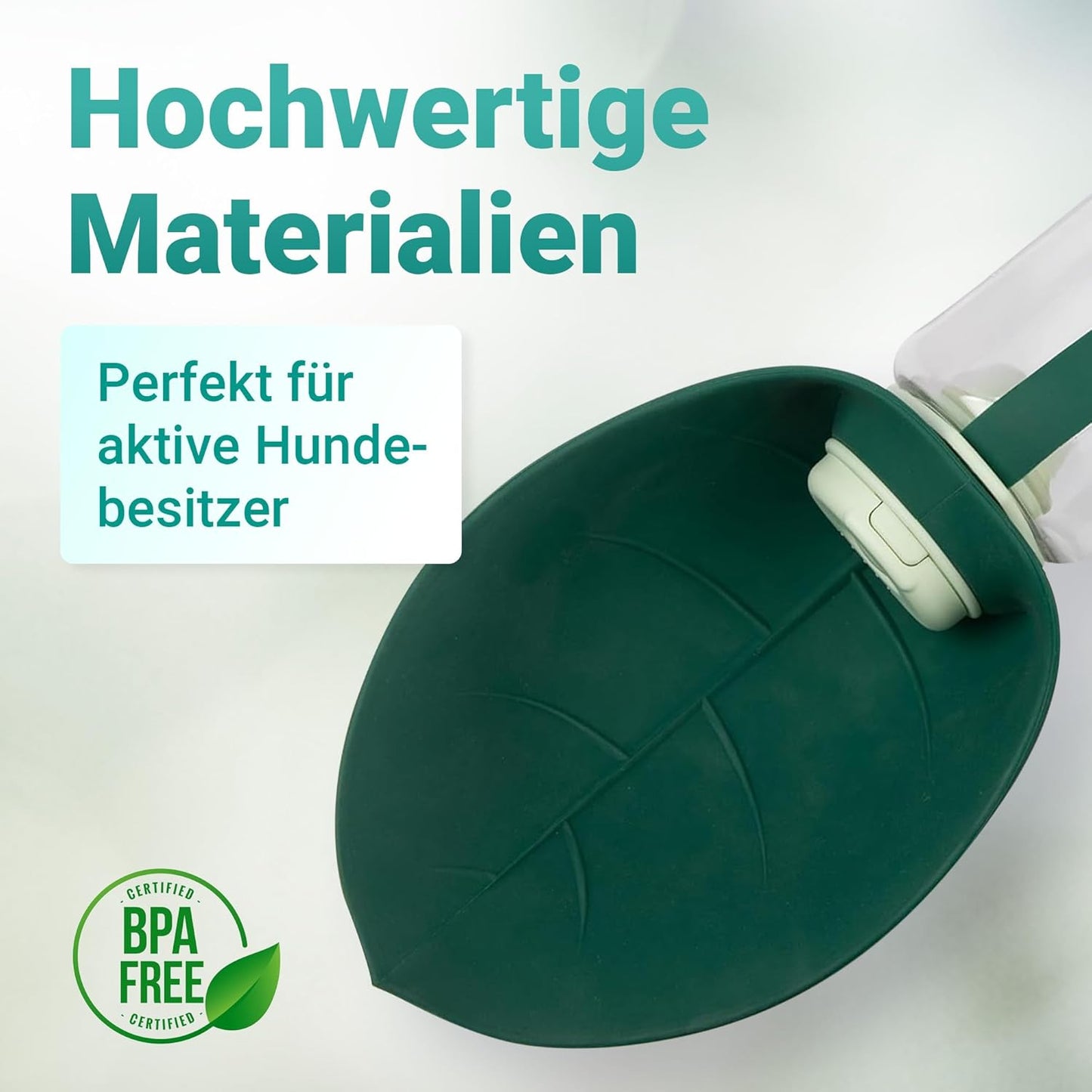 Food-Grade Portable Silicone Leak-Proof Pet Water Bottle with Food Container and Drinking Dispenser