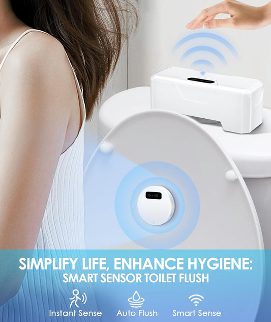 Motion Sensor Toilet Flusher, High-Efficiency Cleaning with Easy 50% Water Savings