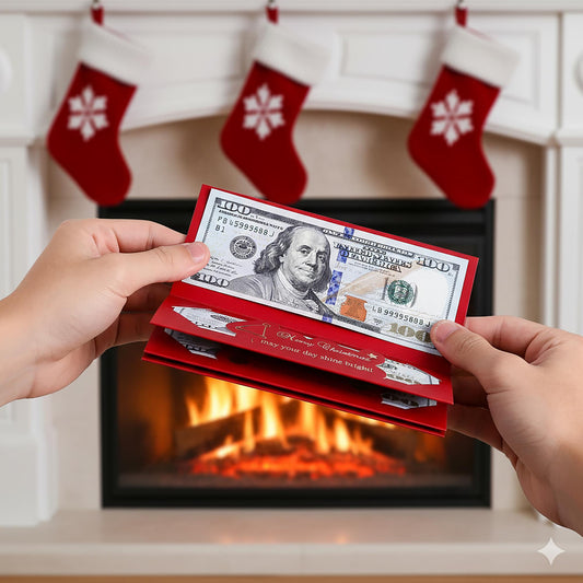 🎁Christmas Money Bag with Envelope, Perfect for Kids, Teens, and Parents