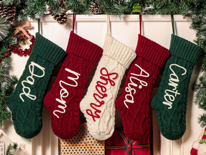 Personalized New Embroidered Name Family Christmas Stocking