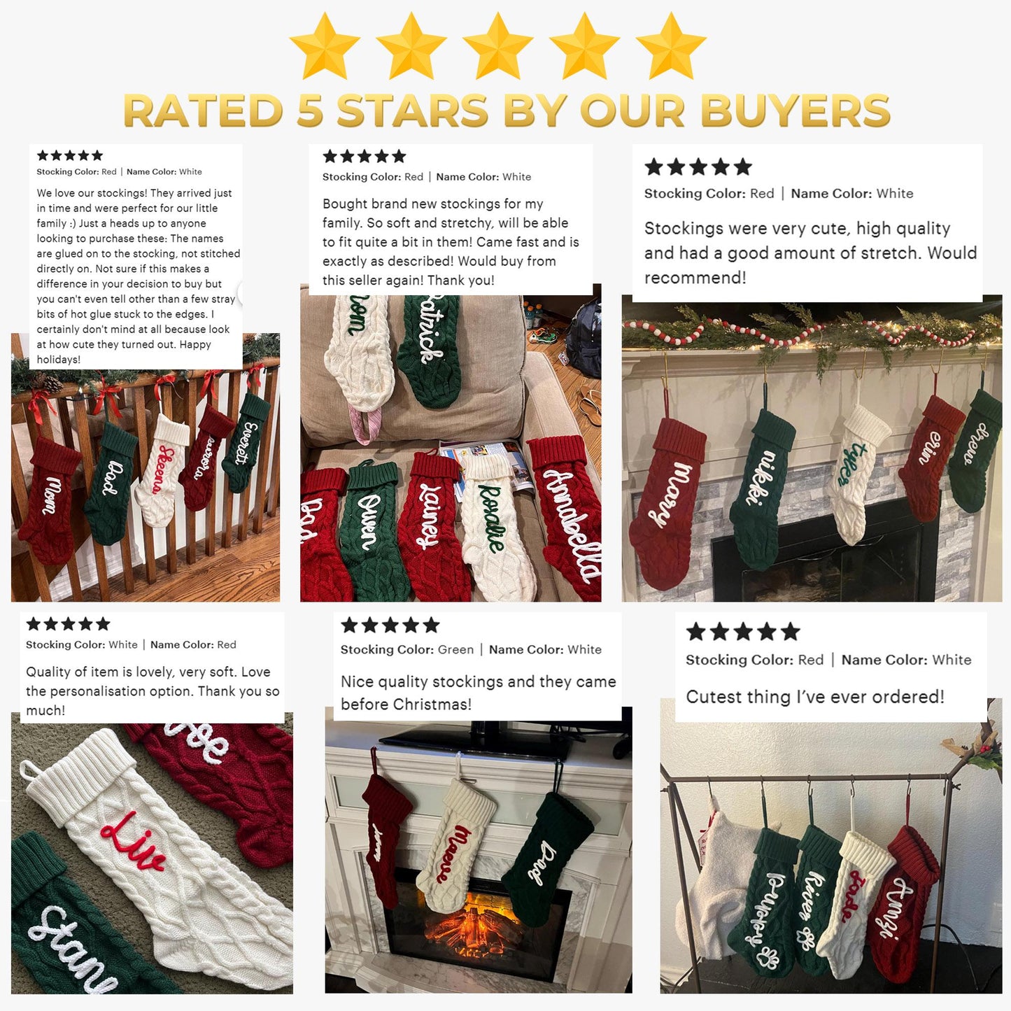 Personalized New Embroidered Name Family Christmas Stocking