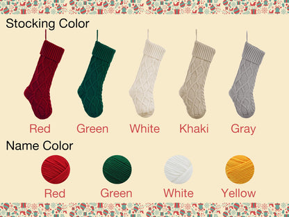 Personalized New Embroidered Name Family Christmas Stocking