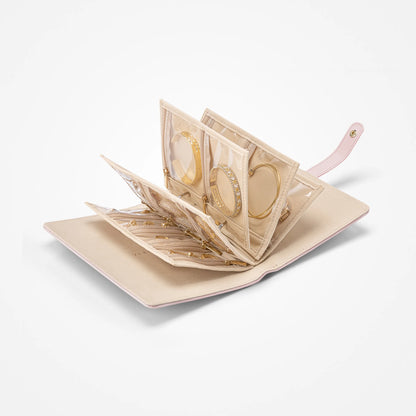 Travel Jewelry Organizer丨Transparent Zipper Velvet Jewelry Pouch