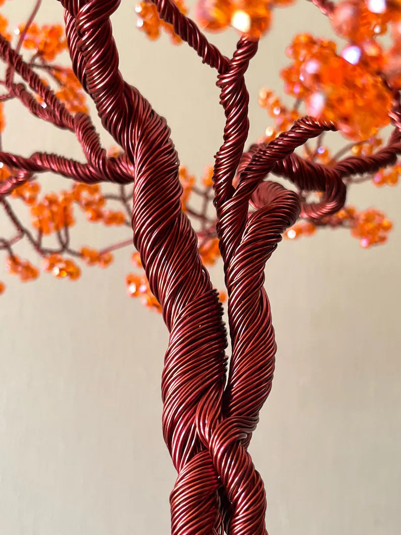 High-quality handcrafted crystal gemstone tree